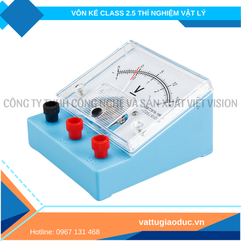 Đồng hồ đo vôn kế class 2.5 thí nghiệm Vật lý THCS theo Thông tư 38/2021/TT-BGDĐT