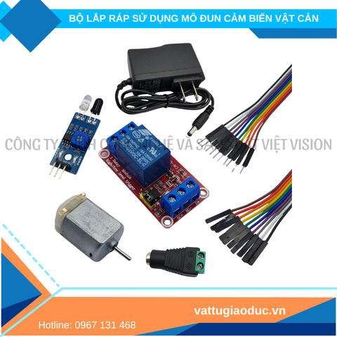 Bộ lắp ráp mạch điện sử dụng mô đun cảm biến vật cản môn Công nghệ lớp 8