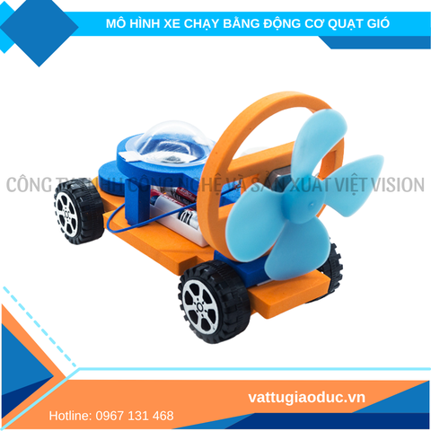 Mô hình xe chạy bằng động cơ quạt gió giáo dục STEM
