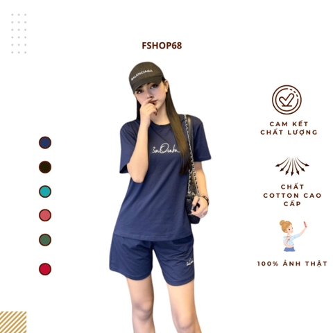 Bộ cộc mặc nhà nữ 3M OSAKA CHÍNH HÃNG cotton 100% co giãn 4 chiều, giặt không xù BSWM16 a05