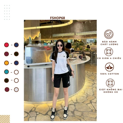 Bộ đồ lửng nữ Adidas và CECHILL Cotton Cao Cấp 4 chiều, form chuẩn đẹp năng động trẻ trung, mặc thoáng mát BLWM1 a02