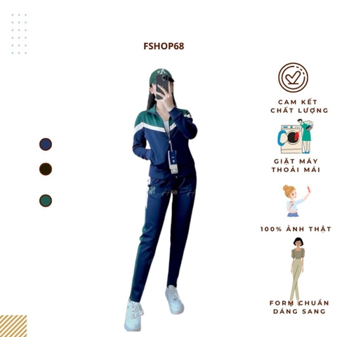 Bộ Thể Thao Nữ MLB Chất Umi Hàn cao cấp, giặt không xù bai gião, set thu đông vnxk form chuẩn dáng sang xịn mịn, btwm1