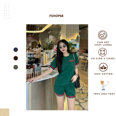 Set đồ Bộ cotton nữ  Nữ VNXK Chất Cotton 100% Co Giãn 4 Chiều Thấm Hút Mồ Hôi Bswm8