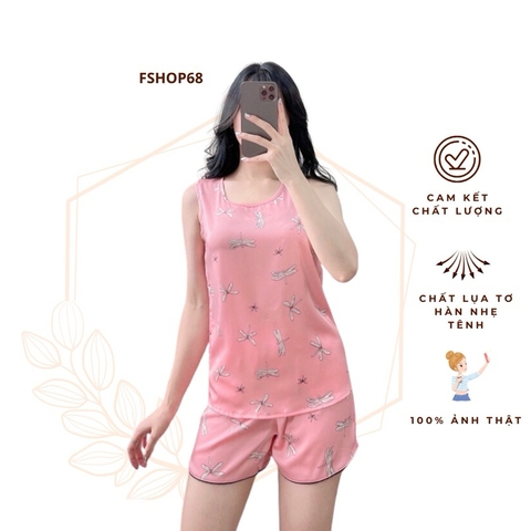 Bộ pijama nữ MIALUCI Chính hãng bpwm9 sát nách, siêu mát , chất lụa tơ mềm , mát, nhẹ, không nhăn, cao cấp