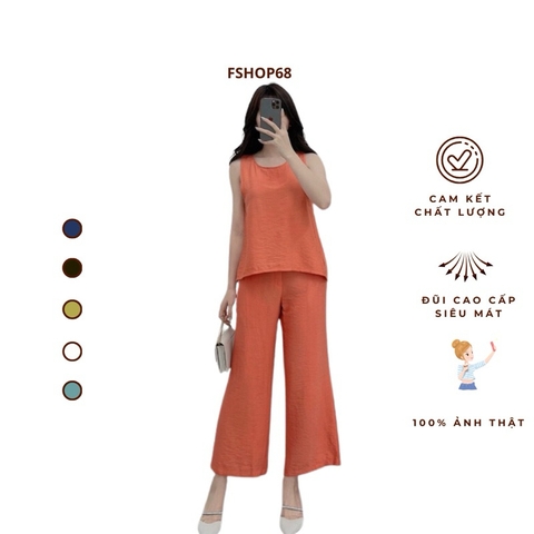 Bộ Đũi Hè Nữ MIALUCI DWM1 Hàng Cao Cấp Chất Đũi Mát Siêu Nhẹ Ít Nhăn, Chất Mềm Mại Dễ Chịu Đủ Màu