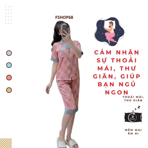 Bộ quần áo lụa Mialuci BPWM26 tơ Hàn cao cấp, mặc nhẹ tênh, vải ko vải bóng, sang chảnh, bí quyết để có giấc ngủ ngon