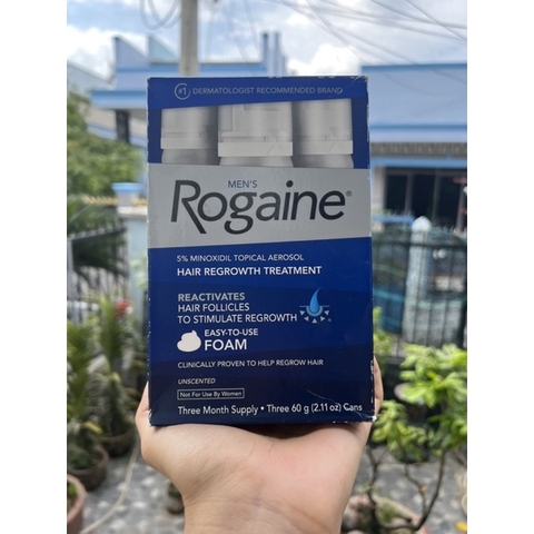 3 chai Rogaine mọc tó c men's foam nguyên hộp 3 chai. Date như hình