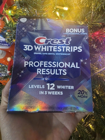 Miếng Dán Trắng Răng Crest 3D Whitestrips Professional Results – Level 12 | 48 Miếng