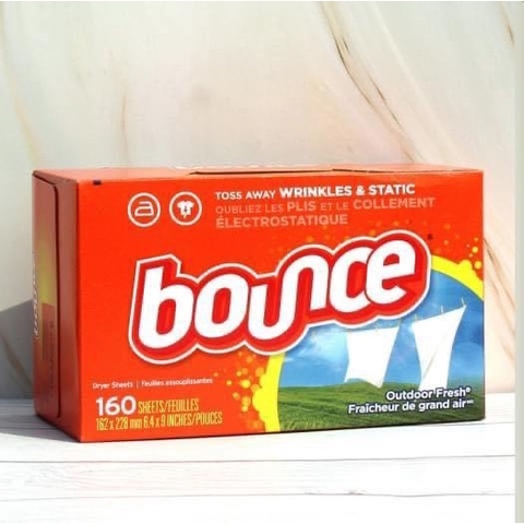 Giấy thơm Bounce xuất xứ Mỹ 160 tờ dùng cho máy sấy, ướp quần áo
