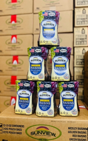 GIÁ SỈ THÙNG 12 HỘP Nho khô Sunview Raisins thập cẩm (hộp 425GR) CHÍNH HÃNG