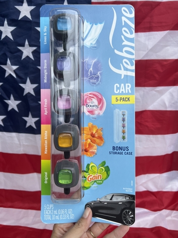 Nước hoa ô tô Febreze Air Freshener Car Vent Clips kẹp ống gió xe hơi [Hàng Mỹ]