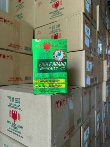 GIÁ SỈ Dầu gió xanh Con Ó của Mỹ Eagle Brand Medicated Oil One Dozen (Lốc 24ml x12 chai)