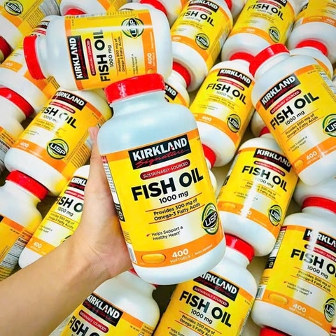 Viên uống Fish oil Omega 3 1.000mg Kirkland 400 viên chính hãng của Mỹ