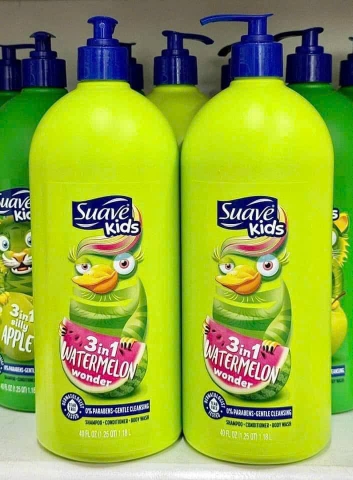 CHAI LỚN 1.18L Sữa Tắm Gội Suave Kids Cho Bé 3 Trong 1 Hương DƯA HẤU