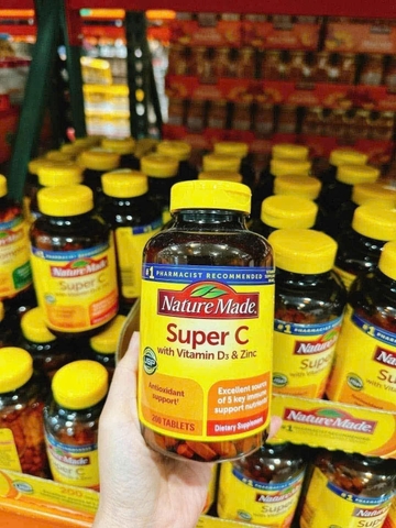 Nature Made Super C with Vitamin D3 & Zinc – 200 Viên
