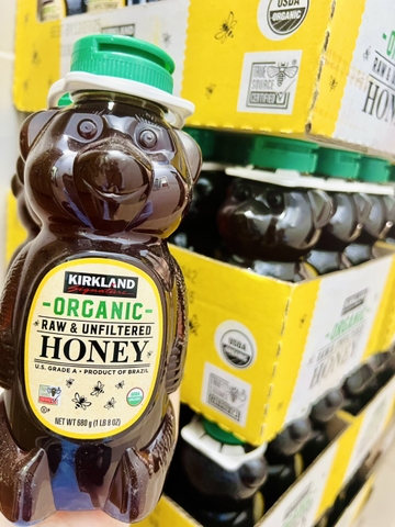 [Date 12/2025] Mật Ong Gấu Hữu Cơ Kirkland Organic Raw Honey 680g Chính hãng Mỹ
