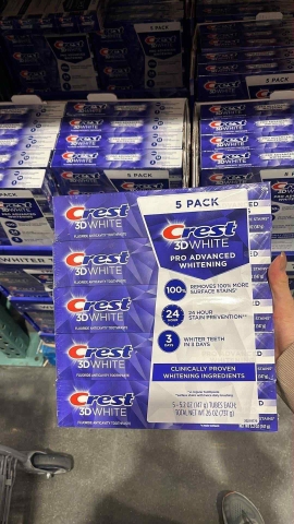 KEM ĐÁNH RĂNG CREST 3D WHITE PRO ADVANCED WHITENING LỐC 5 TUÝP CỦA MỸ