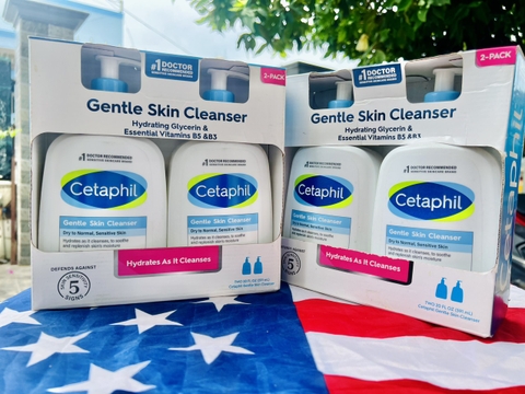 (Combo) Set 2 Chai Sữa Rửa Mặt Cetaphil Gentle Skin Cleanser - Mỹ (MẪU MỚI)
