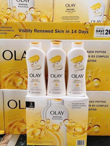 Sữa tắm Olay Advanced Moisture 700ml (Set  3 chai) MỸ
