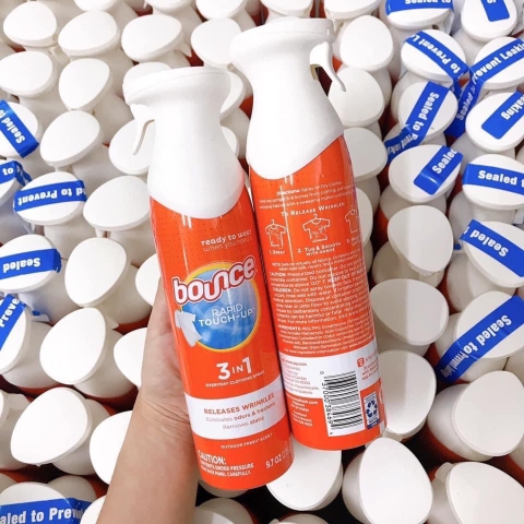Xịt thẳng và thơm quần áo Bounce 3 in 1 của Mỹ chai 275g