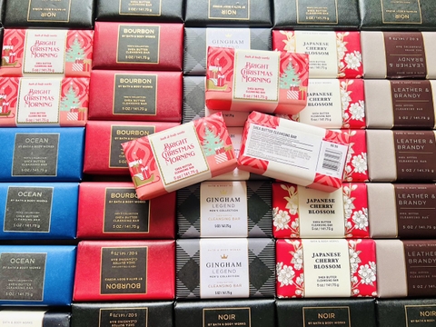 Xà bông cục cho nữ BRIGHT CHRISTMAS MORNING Hương Nước Hoa Bath & Body works chính hãng Mỹ