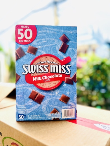 BỘT CA CAO SỮA NÓNG SWISS MISS MILK CHOCOLATE FLAVOR HOT COCOA MIX HỘP 50 GÓI CỦA MỸ