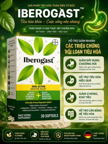 Viên Uống Hỗ Trợ Tiêu Hóa Iberogast Dual Action Digestive Relief (30 Viên Softgels)