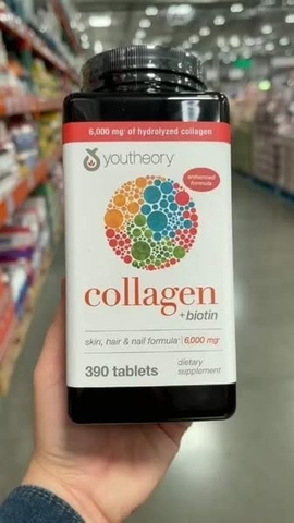 Youtheory Chính Hãng - Viên Uống Collagen Youtheory Đẹp Da Chống Lão Hóa Youtheory 390 Viên