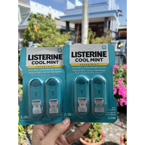 Xịt Thơm Miệng Listerine Pocketmist (vỉ 2 chai x 7,7ml) CHÍNH HÃNG MỸ