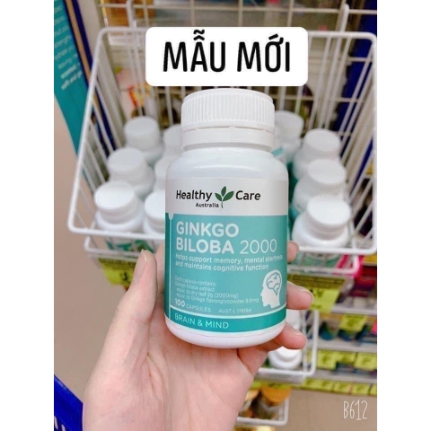 Bổ não Ginkgo 100 viên, ginkgo biloba viên uống bổ não của Úc