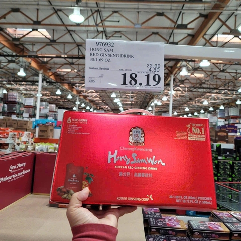 HÀNG MỸ Hồng sâm nước Hàn Quốc 6 năm tuổi Hong Sam Won Cheong Kwan Jang mua tại Costco Mỹ