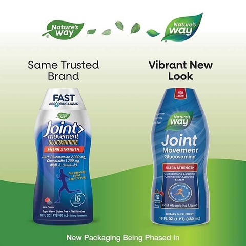 Mẫu mới - dạng nước Nature's Way Joint Movement Glucosamine 1000ml của Mỹ