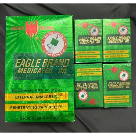 1 chai Dầu gió con ó Eagle Brand 2 nắp thị trường MỸ - Made in Singapore (Đọc kỹ mô tả khi mua hàng)