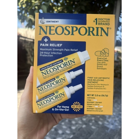 Kem mỡ giảm đau, chống nhiễm trùng NEOSPORIN Pain Relief set 3 tuýp