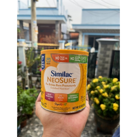 SỮA BỘT SIMILAC NEOSURE CHO BÉ SINH NON NHẸ CÂN TỪ 0-12 THÁNG CỦA MỸ (HỘP 371G & 646G)