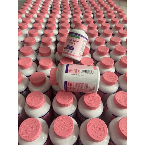 Hair skin nails Viên Uống Đẹp Da, Tóc, Móng Hair Skin Nail Nature's Bounty 250 Viên Mỹ