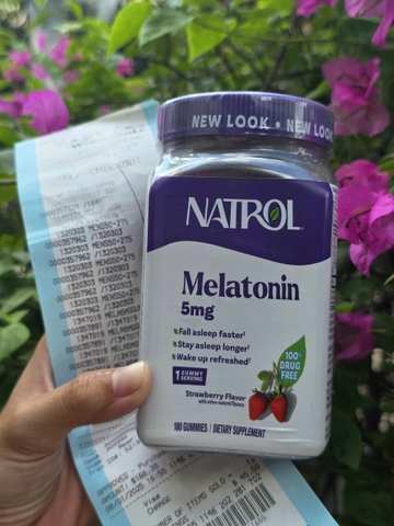Kẹo dẻo giúp ngủ ngon Natrol Gummies Melatonin 5mg 180 viên