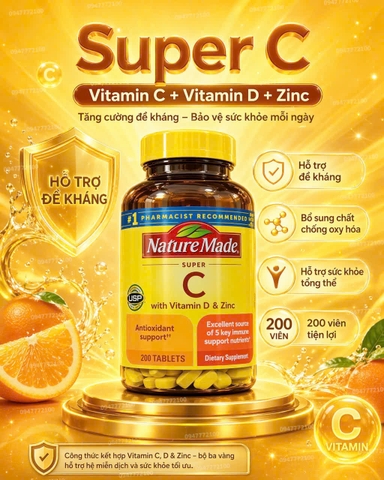 Nature Made Super C With Vitamin D3 & Zinc – 