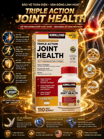 Viên Uống Bổ Khớp Kirkland Signature Triple Action Joint Health – Công Thức 3 Tác Động (110 Viên)