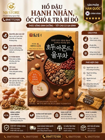 Ngũ Cốc Dinh Dưỡng Damtuh Hàn Quốc - Sự Kết Hợp Hoàn Hảo Của 5 Loại Hạt Cao Cấp (50 Gói)