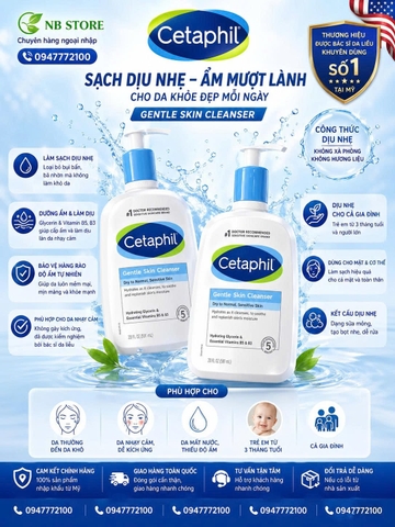 Sữa Rửa Mặt Cetaphil Gentle Skin Cleanser - Giải Pháp Làm Sạch Dịu Nhẹ Cho Da Nhạy Cảm (591ml)