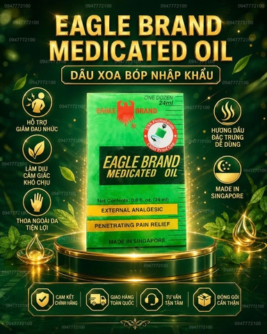 1 chai Dầu Gió Xanh Mỹ Eagle Brand Medicated Oil - 