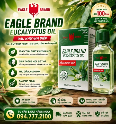 DẦU KHUYNH DIỆP CON Ó EAGLE BRAND EUCALYPTUS OIL 30ML