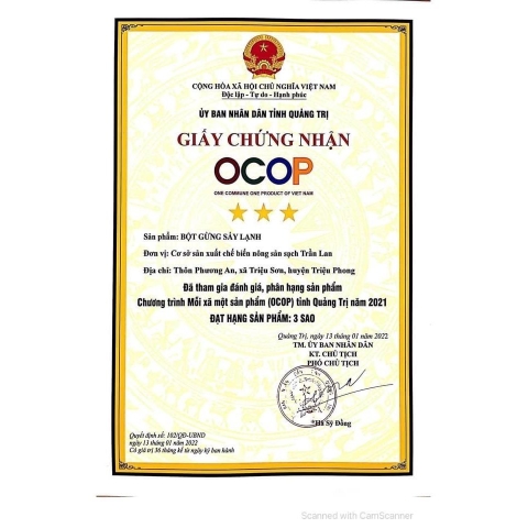 BỘT GỪNG SẤY LẠNH TRẦN LAN