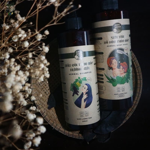 COMBO SỮA TẮM VÀ DẦU GỘI THẢO MỘC 500ml