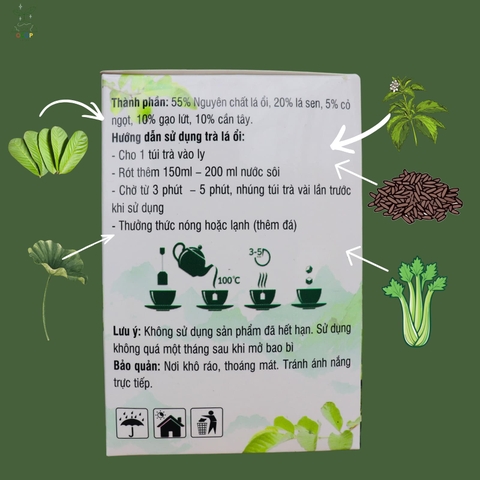 TRÀ LÁ ỔI TÚI LỌC TRẦN LAN (35 TÚI LỌC)