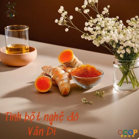 TINH BỘT NGHỆ ĐỎ VÂN DI 500gr