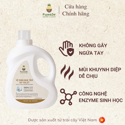 VỆ SINH BỒN CẦU FUWA3E - SỨC MẠNH ENZYME TỪ DỨA VÀ BỒ HÒN