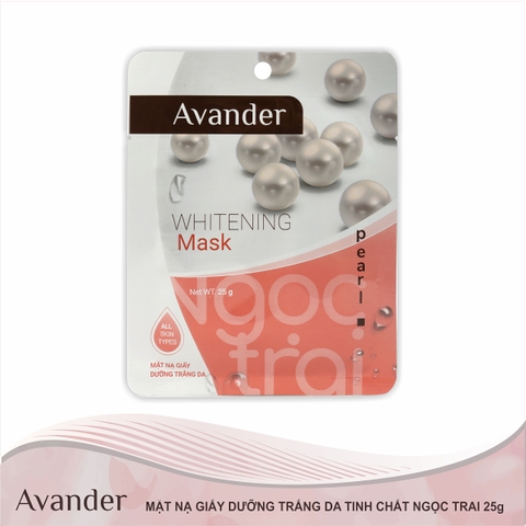 Mặt nạ giấy dưỡng trắng da Ngọc trai Avander 25g