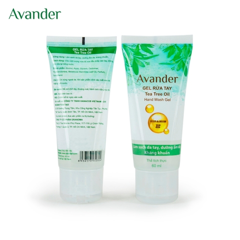 Gel rửa tay Tea Tree Oil Avander 60ml